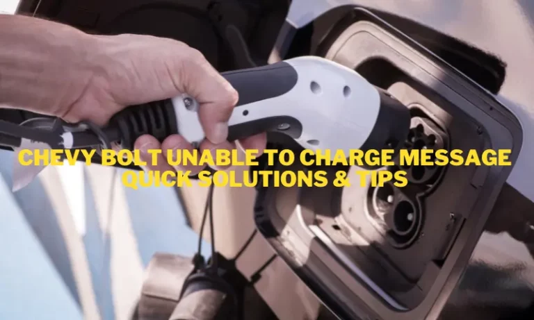 Chevy Bolt Unable to Charge Message