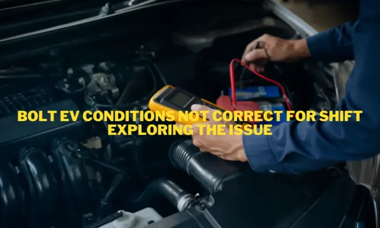 conditions not correct for shift
